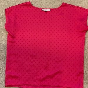 Pink cap sleeved blouse